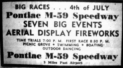 Pontiac Speedway (M-59 Speedway) - 4Th Of July (newer photo)